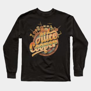 Tour Music Designs Vintage Retro - Singer Alice Cooper Long Sleeve T-Shirt